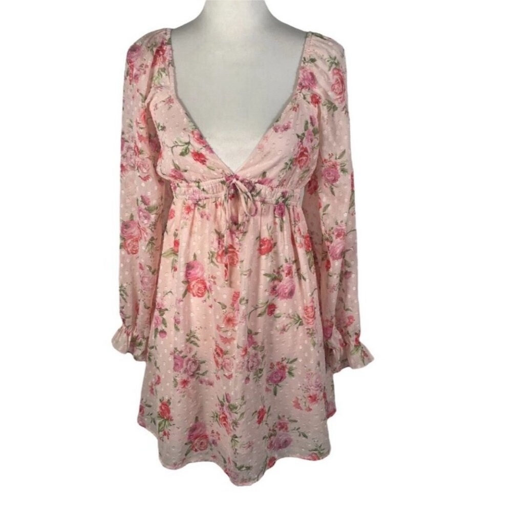Thirty Thirty Pink Floral Long Sleeve Dress